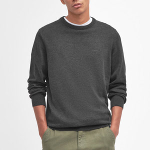 Barbour Pima Cotton Charcoal Crew Neck Jumper